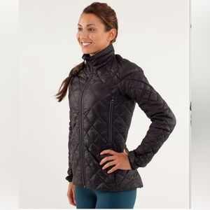 Lululemon Run Turn Around Black Puffer Reversible Goose Down Running Jacket